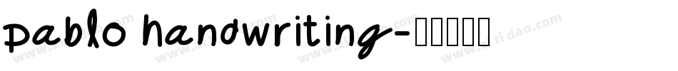pablo handwriting字体转换
